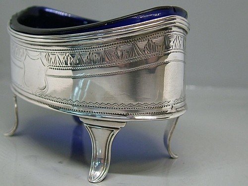 Georgian silver open navette - open,