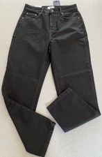 JACK WILLS MADDIE JEANS SZ 12 30 WAIST 28” LEG BLACK SHORT WOMEN HIGH TAPERED