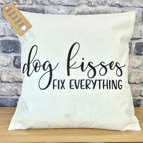 Dog kisses - dog, cushions