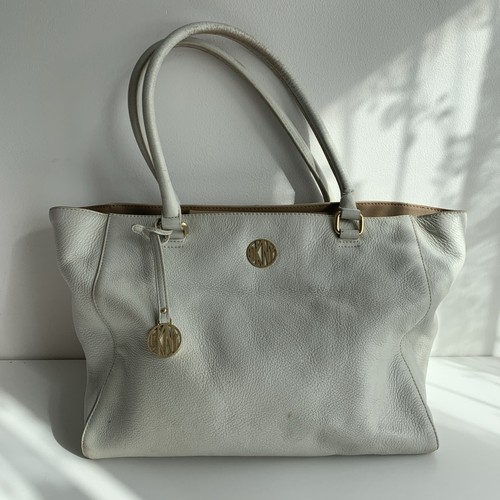 Dkny beige leather tote - beige,
