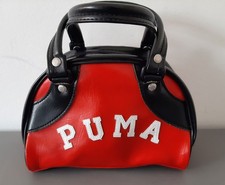 Puma Bag Handbag Purse Mini Red Black Retro Festival