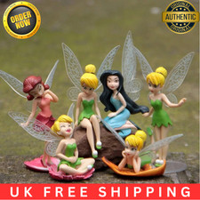 6PC/Set Tinkerbell Fairy Princess Action Miniature Figure Cake Topper Doll Toys