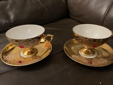 2 x Cup & Saucers Flores