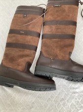 Walnut Dubarry Galway Knee High Boots Size UK9 EU 43 - NEW