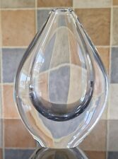 Sven Palmqvist Lucid Drop Glass Teardrop Vase For Orrefors, Sweden Mid Century