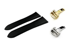 Black leather strap band fit - black,