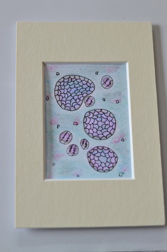 Aceo doodle mini watercolour - doodle,