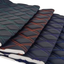 Faux leather quilted fabric - faux,