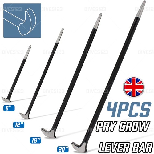 4pc heel pry crow lever - crow, bar