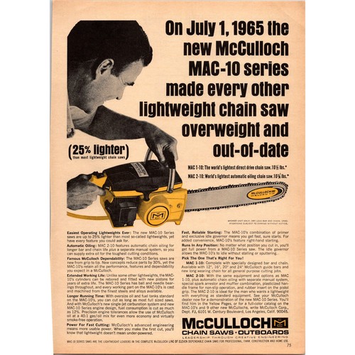 Mcculloch corp chain saws - mcculloch,
