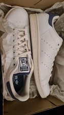 Adidas Stan Smith  UK 8 White/Blue  Leather BNIB+Tags Immaculate Unworn Fresh