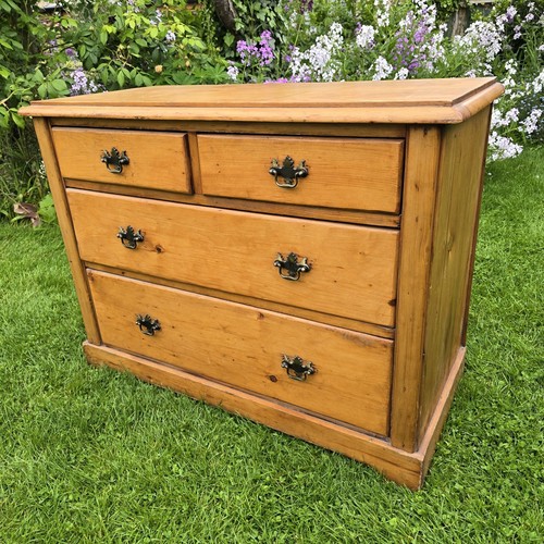 Antique pine chest drawers - pine, of