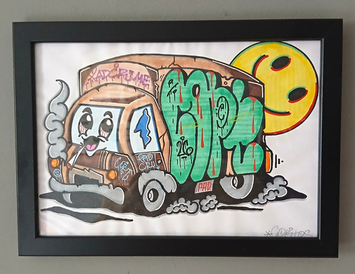 Orginal signed framed marker - signed,