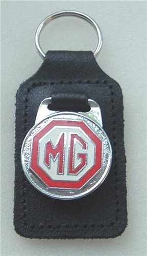 Enamel and leather - mg, keyring