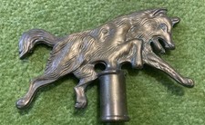 Vintage solid Brass Wolf Scout