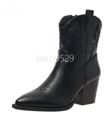 Cowboy Boots Mid Calf Shoes