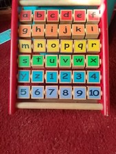  Retro Children Wooden Alphabet Abacus Educational Toy by Chad Valley.