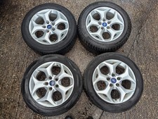 4x MK3 FORD FOCUS 16" 7J ET50 5-STUD 5-SPOKE ALLOY WHEELS & TYRES 205/55/16