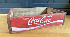 Genuine 1960s Classic Red Wooden Coca-Cola Crate / Tray / Box – Vintage Original