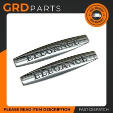 2 X GENUINE MERCEDES ELEGANCE SIDE WING BADGE LOGO EMBLEM CHROME USED
