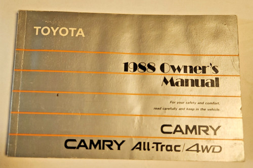 1991 owner manual toyota - 1991, owner's