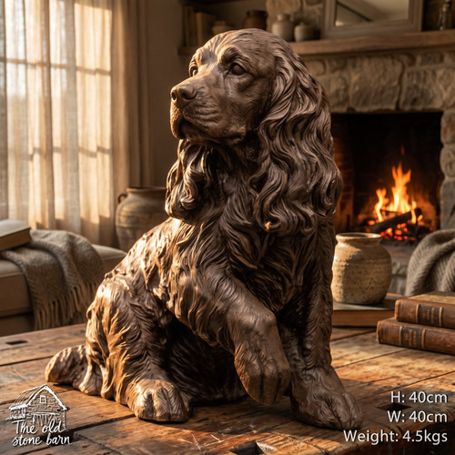 Spaniel dog ornament - ornament, sculpture