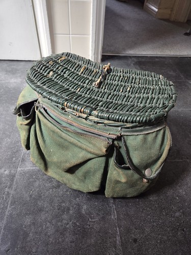 Vintage wicker fishing creel - wicker,