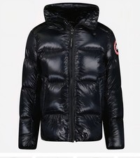 Mens Canada Goose Label Black Padded Crofton Puffer Jacket