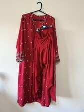 Sapphire Red Kurta Trouser Set