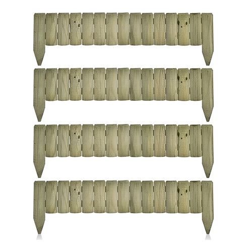 Wooden garden border fence - wooden,