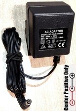 240v AC/DC Power Supply Charger Adaptor: 9v, 500mA, jack: 5mm w/positive Centre