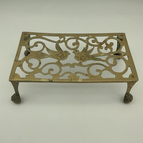 Antique brass trivet - , (or