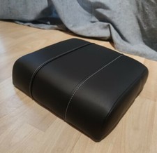 Cubby Box Lid, Land Rover Defender 90 / 110, Black with White stitching