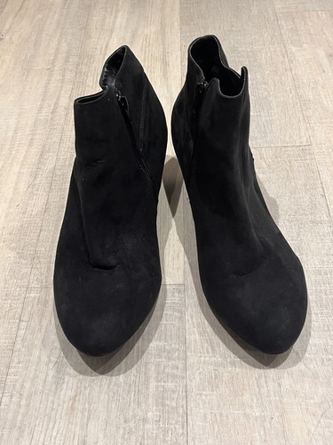 Women black suede - women's, zip