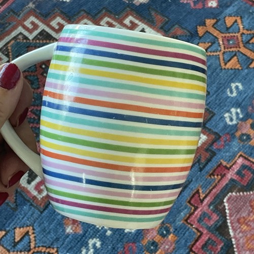 Churchill rainbow stripes mug - churchill,