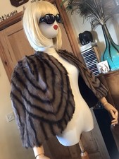 VINTAGE 40s 50s REAL FUR CAPE