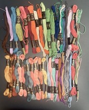 40+ Bundle of VintagEmbroidery Cross Stitch Cotton Threads, DMC, Anchor, Clark's