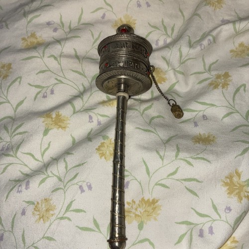 Antique tibetan silver prayer - antique,