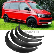 4PCS Black Fender Flares Extra Wide Wheel Arch Trim Body Kit For VW T5 2003-2015
