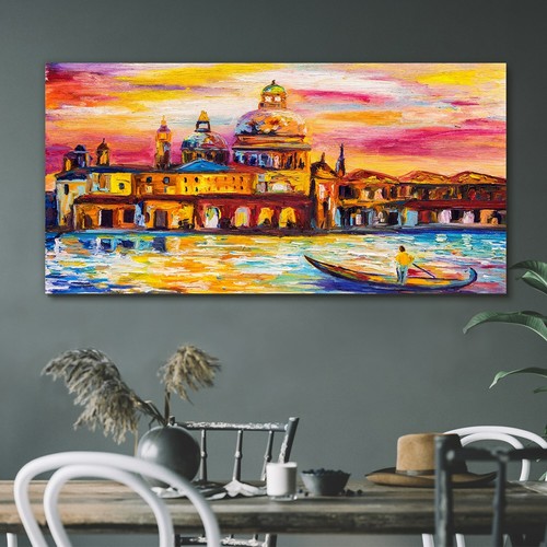 Painting abstract buildings - painting,