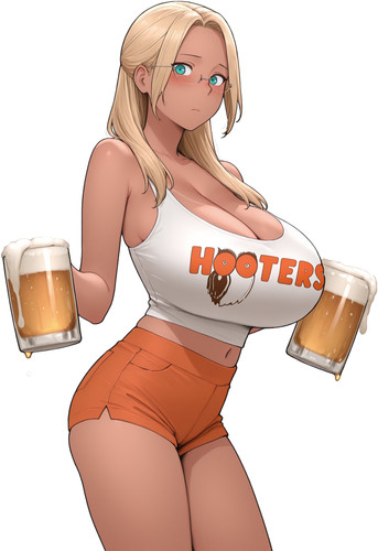 Ashe hooters uniform vinyl - hooters,