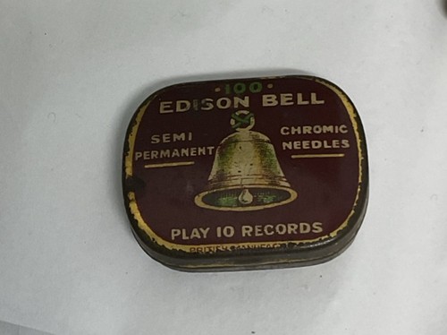 Gramophone needle tin - gramophone,