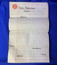 Antique 1884 indenture - indenture, deed