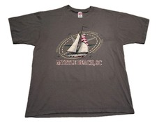 Vtg Soffe Myrtle Beach World Cup Regatta Tee Shirt Made In USA Size Large Gray