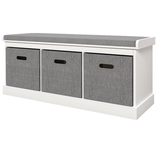 Homcom shoe bench with - shoe, seat