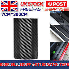 10ft Carbon Fiber Car Door Sill Scuff Covers Step Protector Sticker Strip Tape