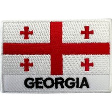 Georgia Flag Patch Iron On Sew