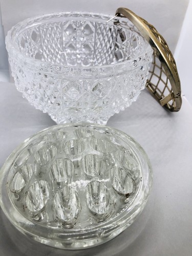 Vintage crystal glass - glass, rose