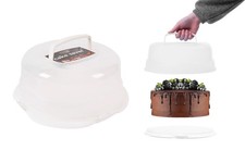 Cake Storage Box Round Plastic Transporting Travel Carry Container For Cakes