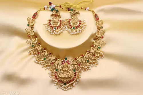 Gold plated jewellery - gold, set,rani